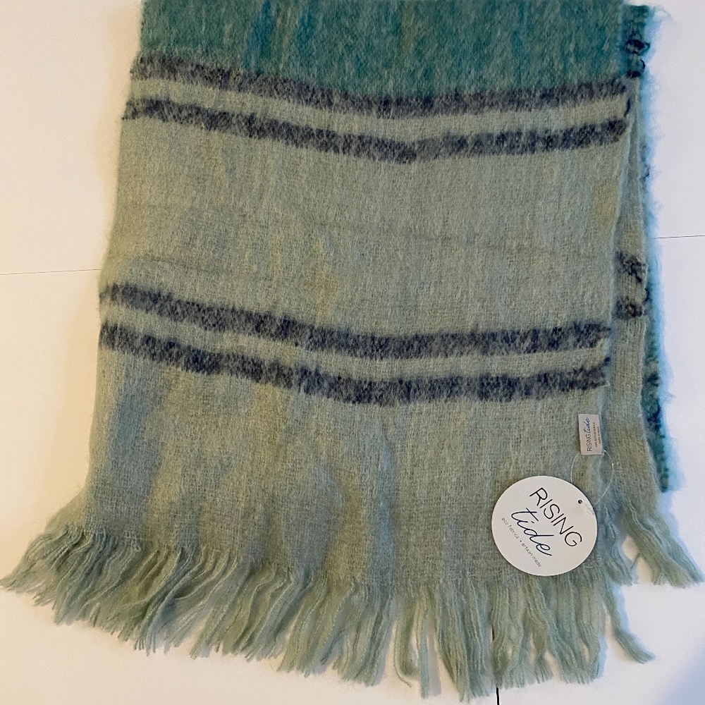 Scarf, Wrap, Teal and Navy, Warm and Cozy. New With Tags, Gift-able